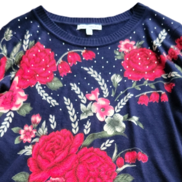 Emily Daniel's Rose and Rhinestone sweater - Picture 3 of 15